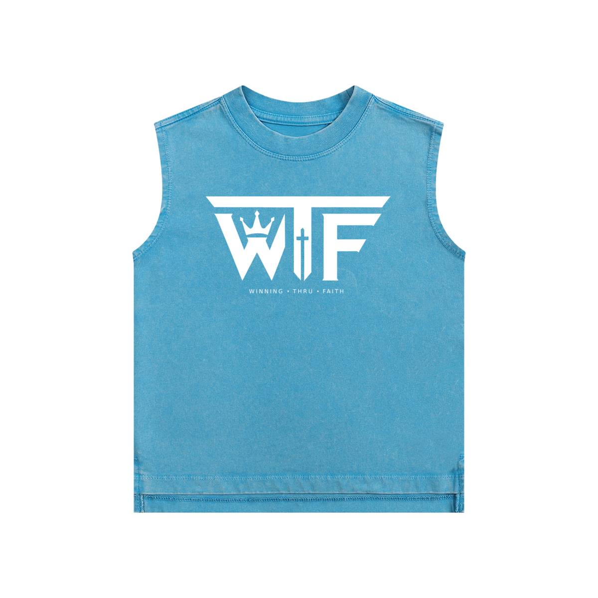 Winning Thru Faith Snow-Washed Kids’ Tank Top, product view 7