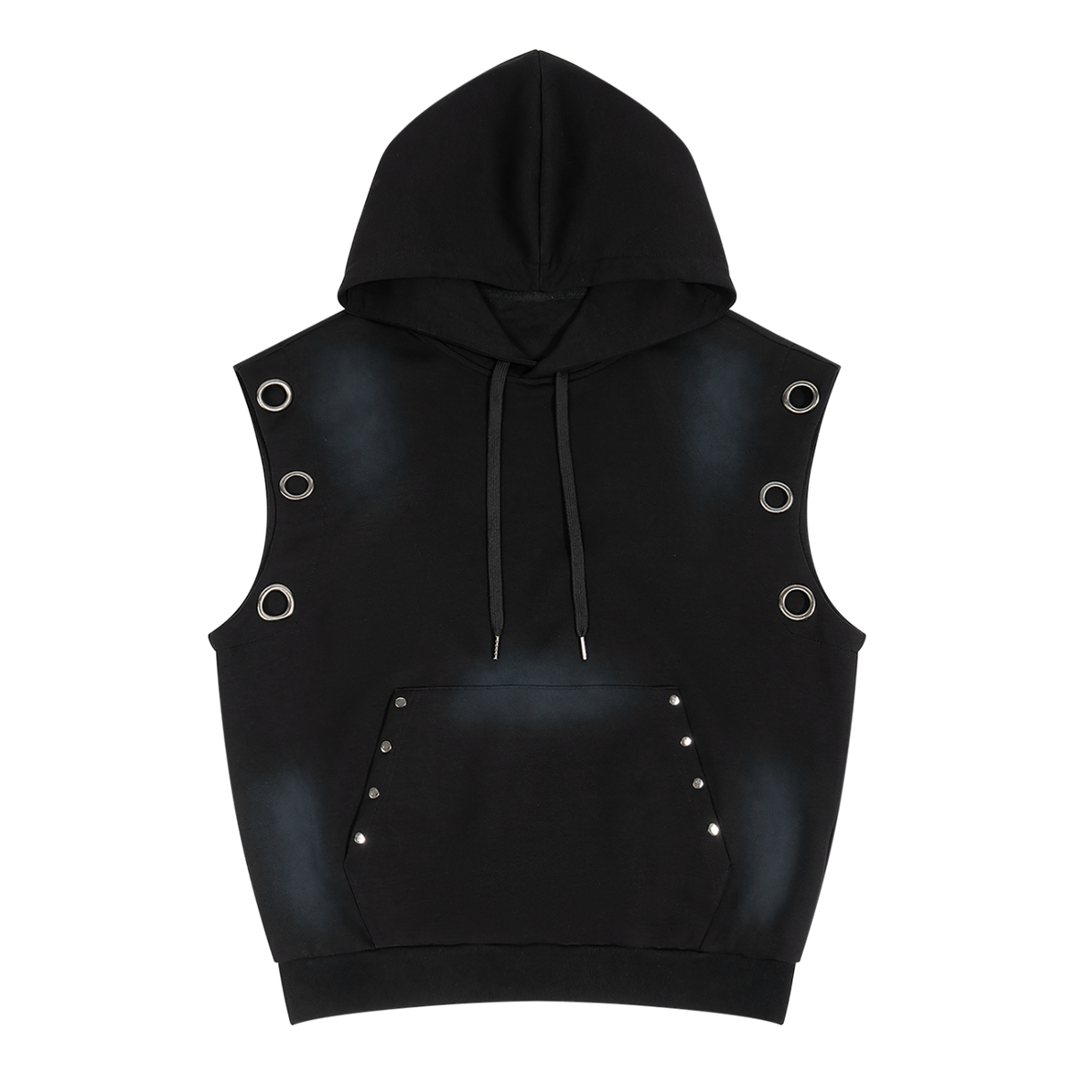Winning Thru Faith Unisex Vintage-Wash Sleeveless Hoodie, product view 1
