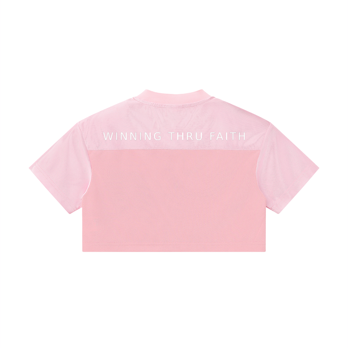 Winning Thru Faith Women’s Cropped Paneled V-Neck Jersey, product view 4