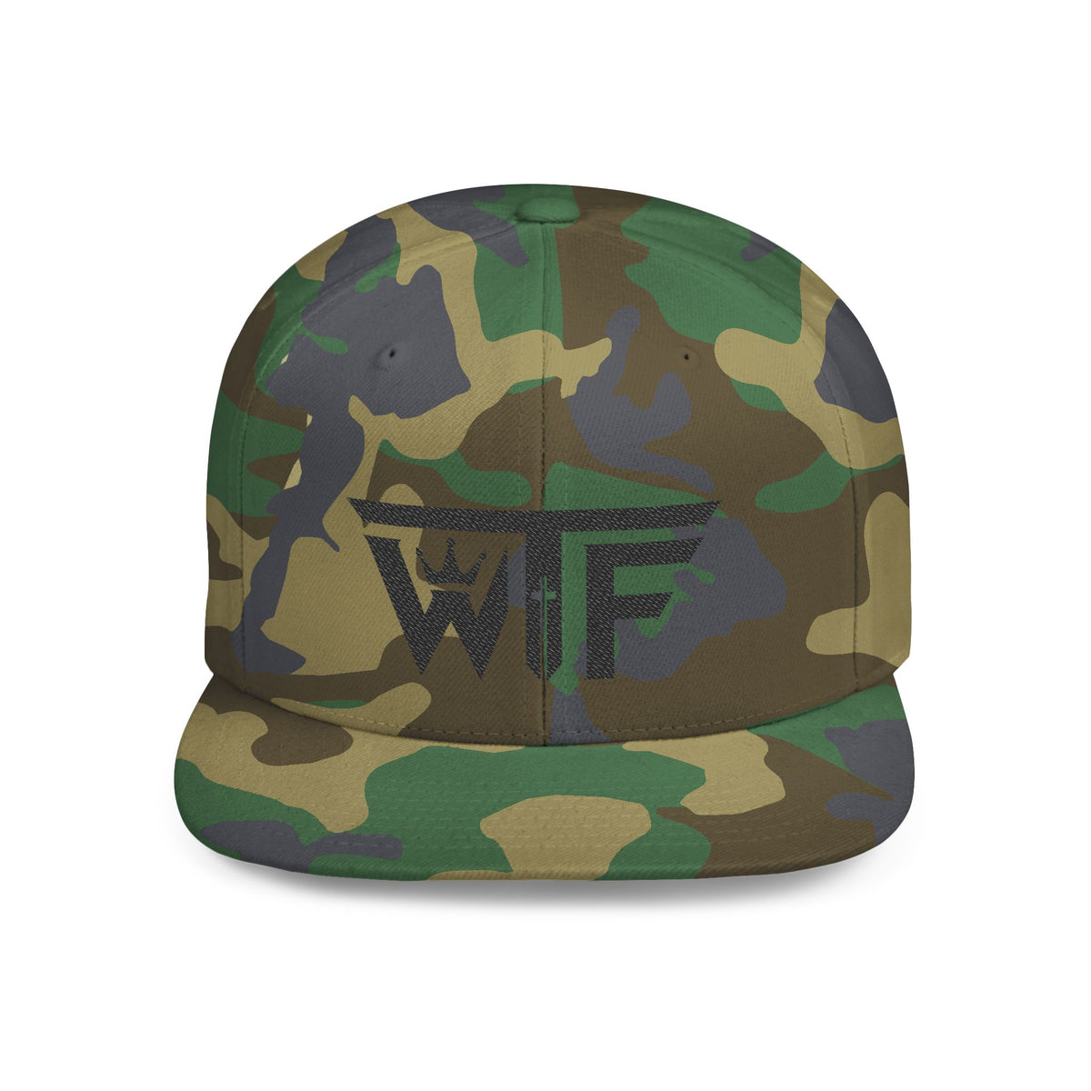 Winning Thru Faith Crown Cross Flat Bill Snapback Hat Urban Streetwear Cap, product view 3