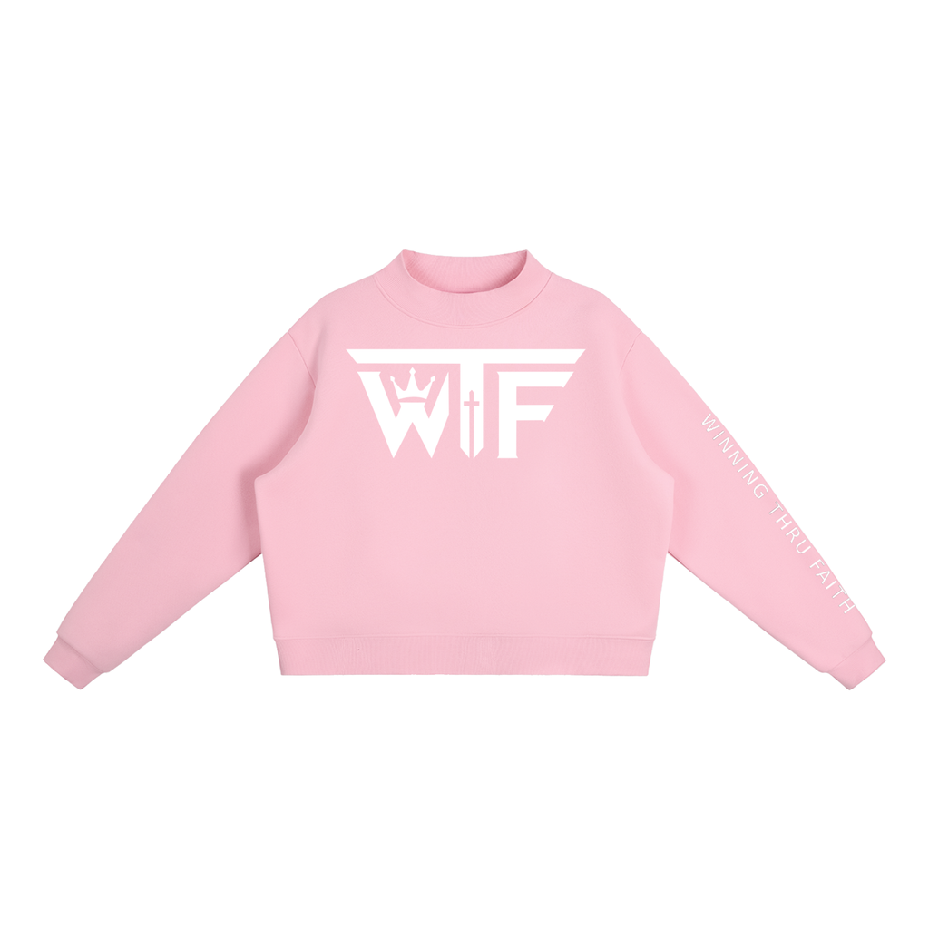 Winning Thru Faith Fleece Mock-Neck Crew Sweatshirt, product view 7