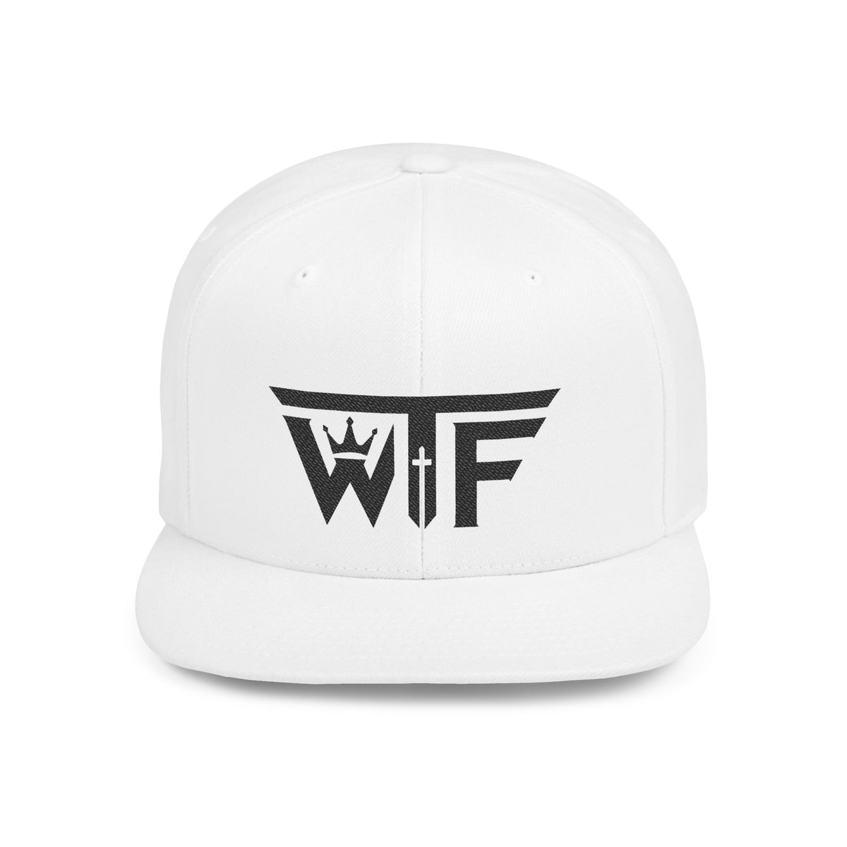 Winning Thru Faith Crown Cross Flat Bill Snapback Hat Urban Streetwear Cap, product view 1