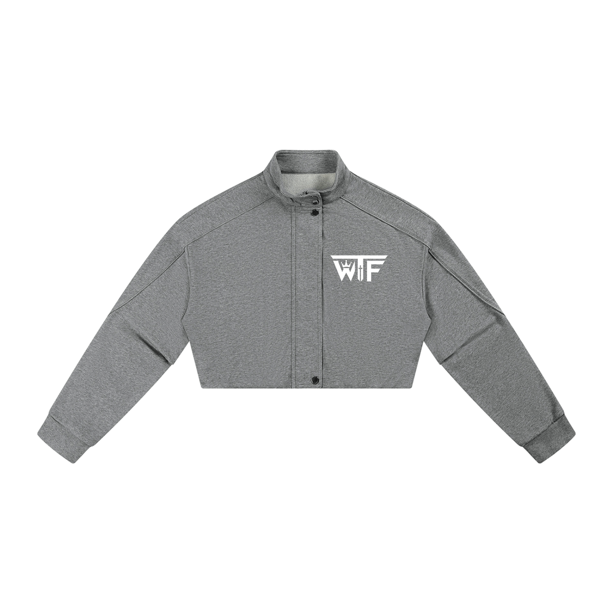Winning Thru Faith Women’s Button-Front Cropped Jacket, product view 3