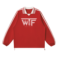 Winning Thru Faith Unisex Contrast-Stripe Collar Sweatshirt, product view 3