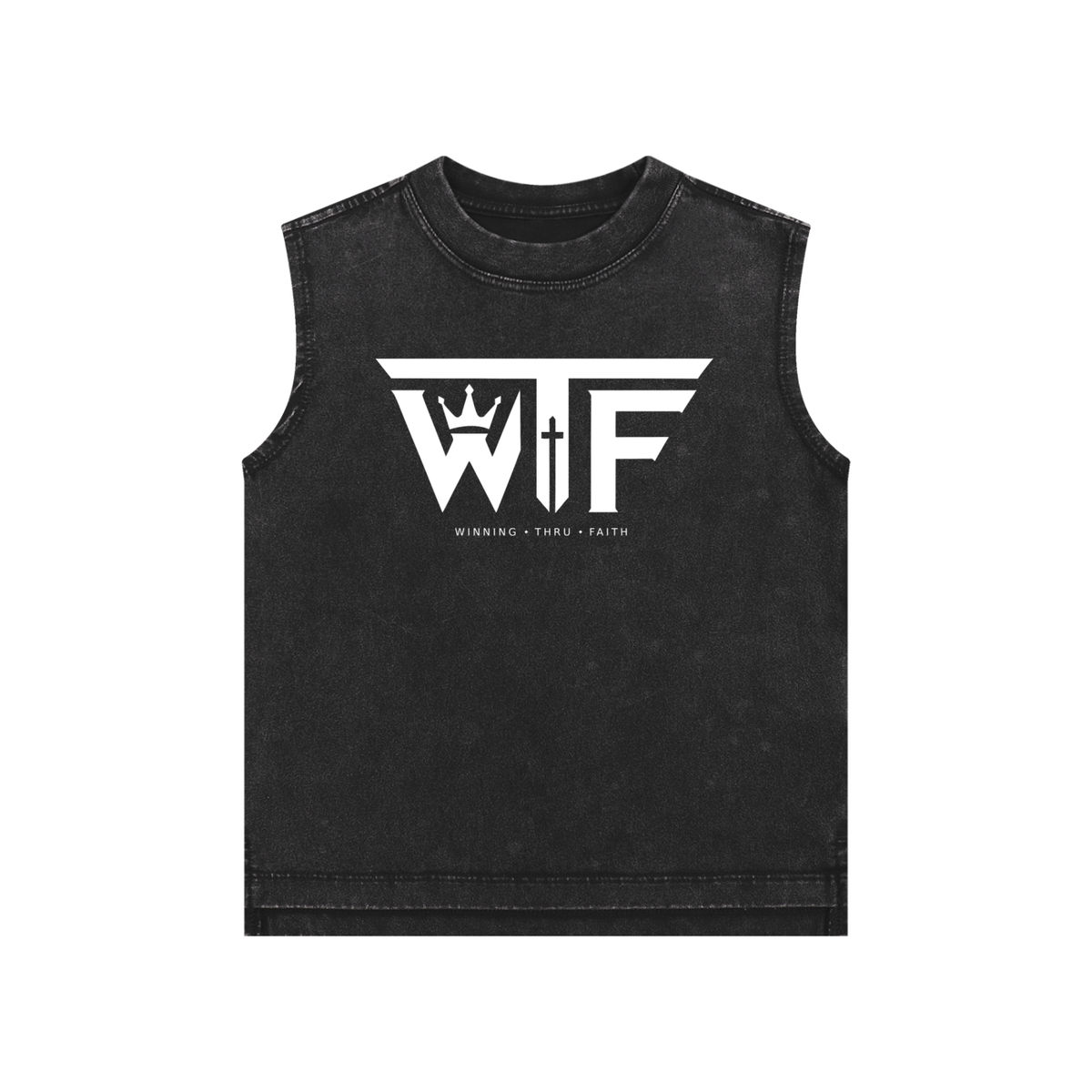 Winning Thru Faith Snow-Washed Kids’ Tank Top, product view 1