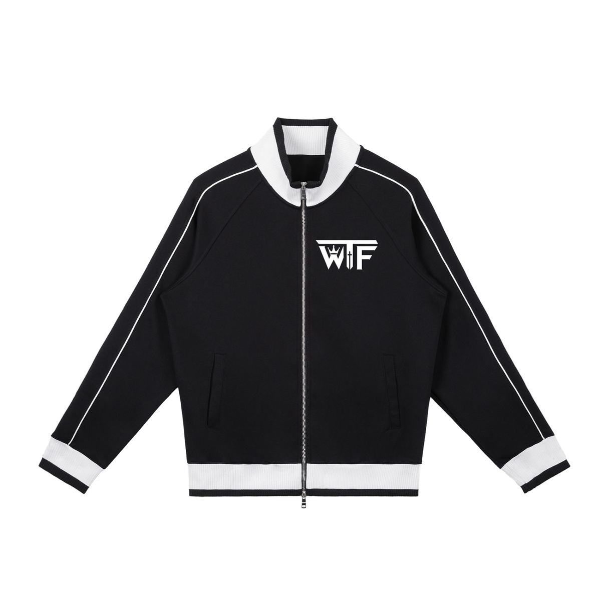 Winning Thru Faith Unisex Color-Block Raglan-Sleeve Track Jacket, product view 1