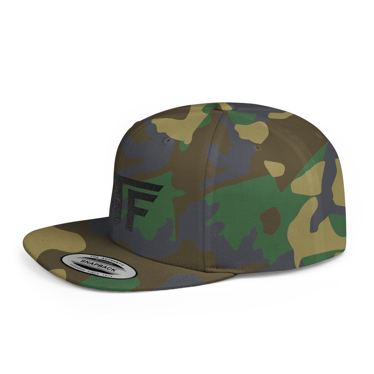 Winning Thru Faith Crown Cross Flat Bill Snapback Hat Urban Streetwear Cap, product view 12