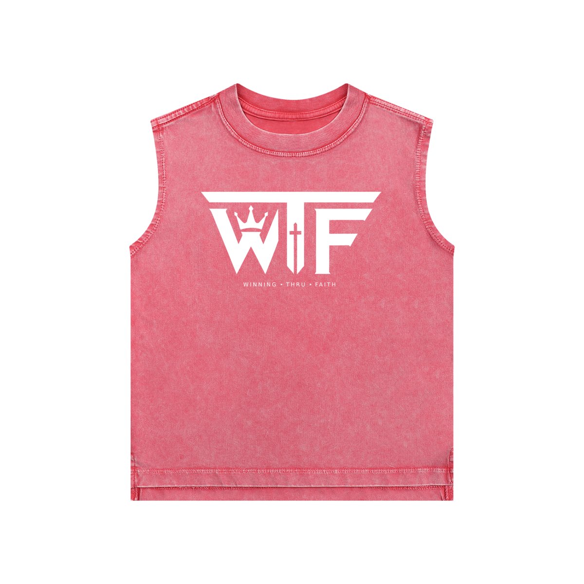 Winning Thru Faith Snow-Washed Kids’ Tank Top, product view 5