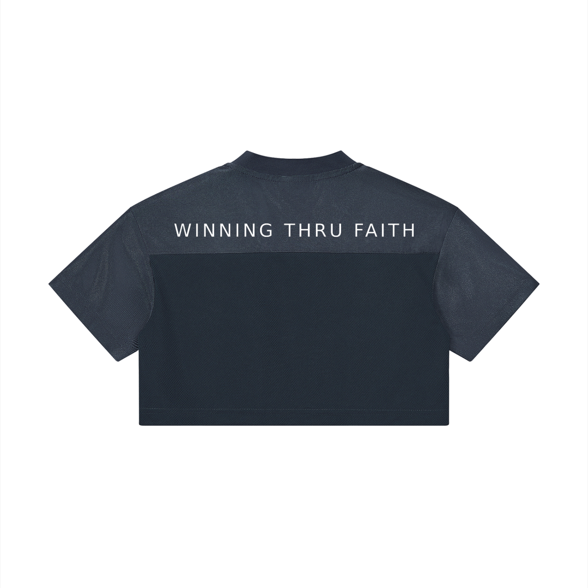 Winning Thru Faith Women’s Cropped Paneled V-Neck Jersey, product view 6