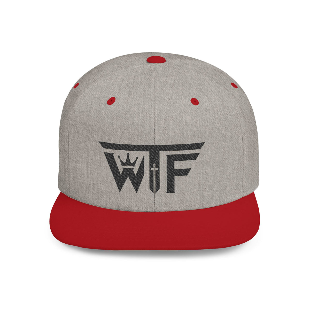 Winning Thru Faith Crown Cross Flat Bill Snapback Hat Urban Streetwear Cap, product view 4