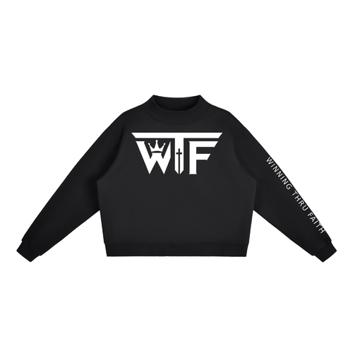 Winning Thru Faith Fleece Mock-Neck Crew Sweatshirt, product view 1