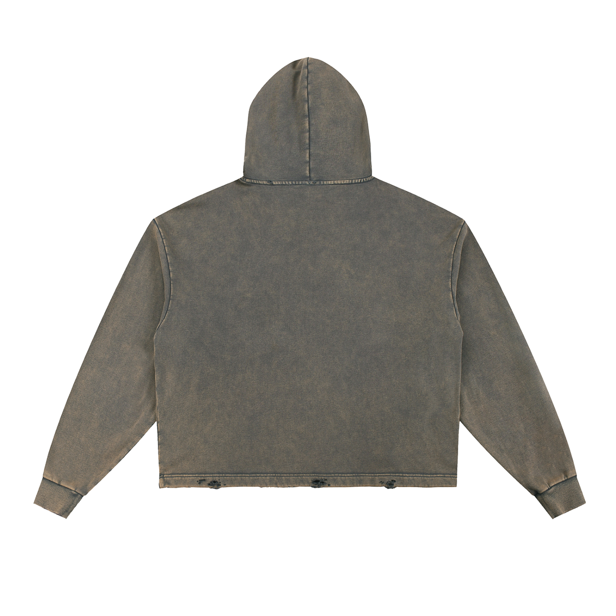 Winning Thru Faith Unisex Vintage-Washed Frayed-Hem Hoodie, product view 4