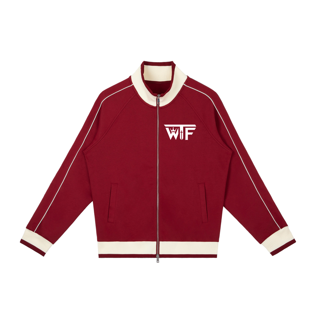 Winning Thru Faith Unisex Color-Block Raglan-Sleeve Track Jacket, product view 3
