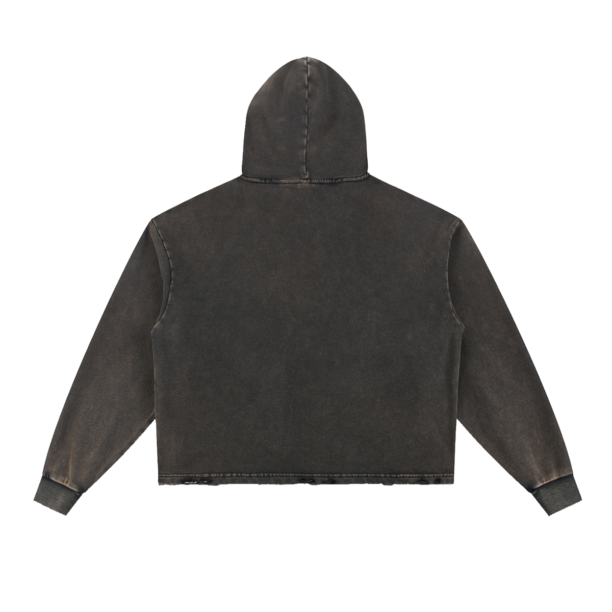 Winning Thru Faith Unisex Vintage-Washed Frayed-Hem Hoodie, product view 2
