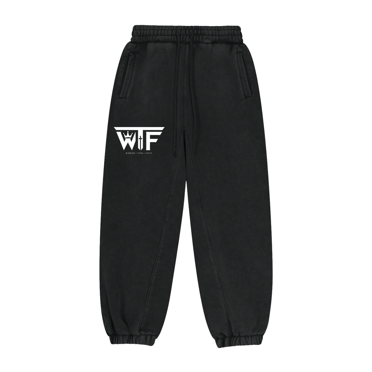 Winning Thru Faith Fleeced Jogger Sweatpants, product view 1