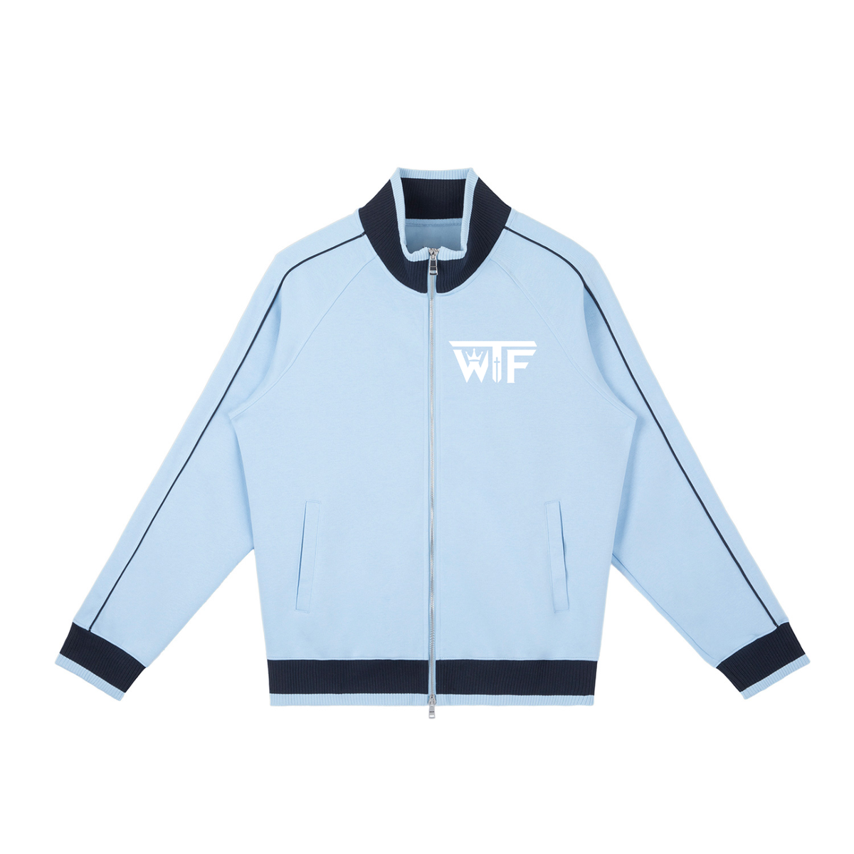 Winning Thru Faith Unisex Color-Block Raglan-Sleeve Track Jacket, product view 5