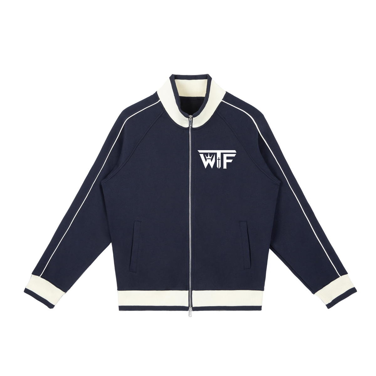 Winning Thru Faith Unisex Color-Block Raglan-Sleeve Track Jacket, product view 7