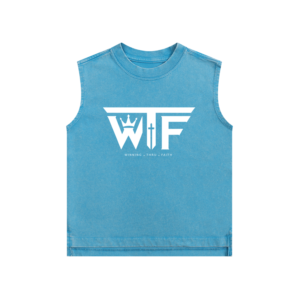 Winning Thru Faith Snow-Washed Kids’ Tank Top