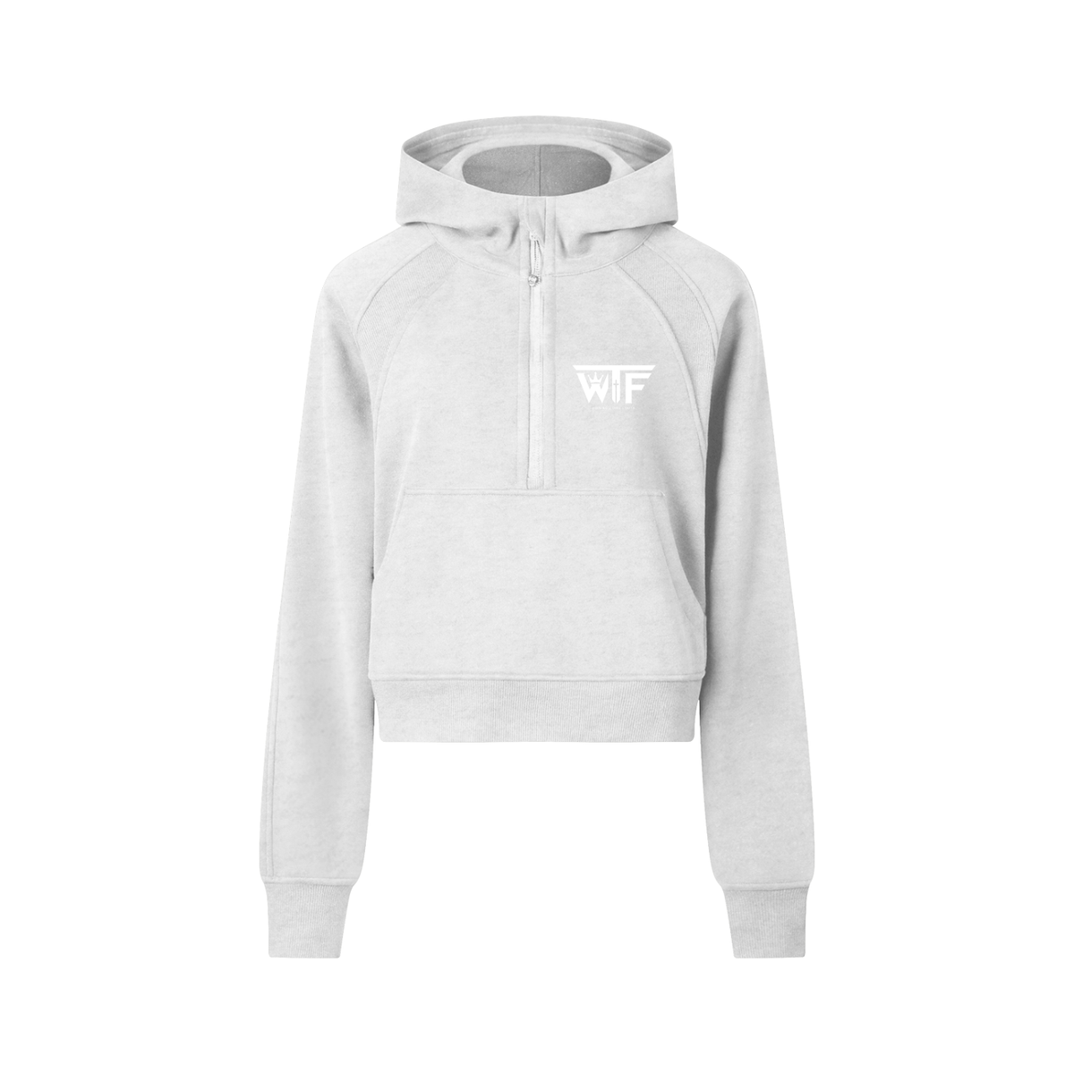 Winning Thru Faith Women’s Cropped Half-Zip Hoodie, product view 3
