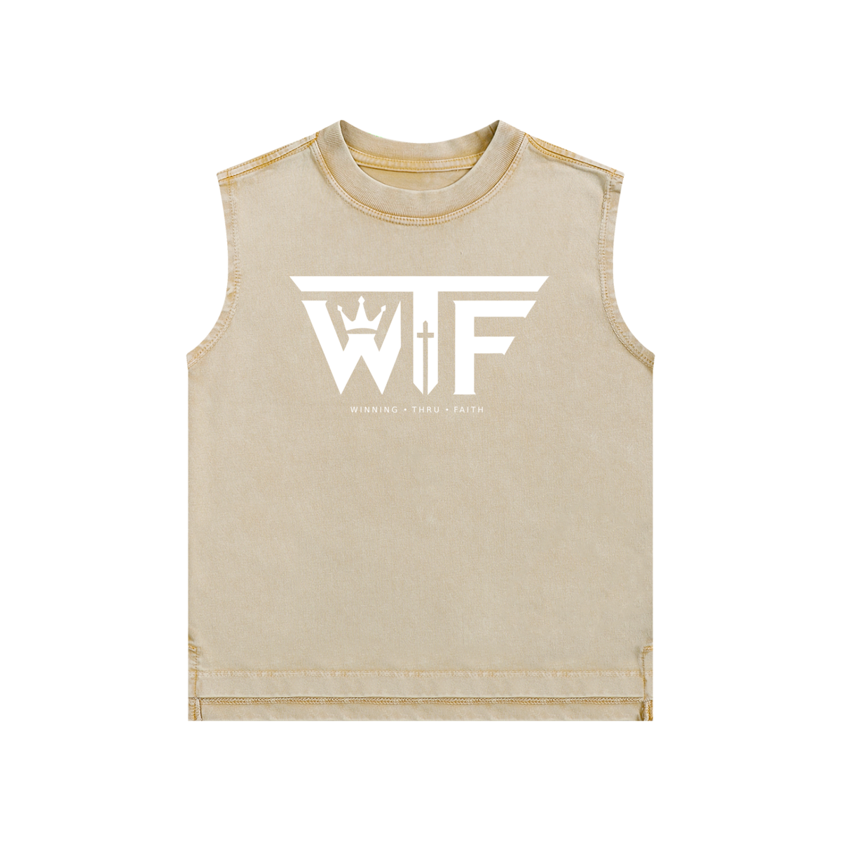 Winning Thru Faith Snow-Washed Kids’ Tank Top, product view 3