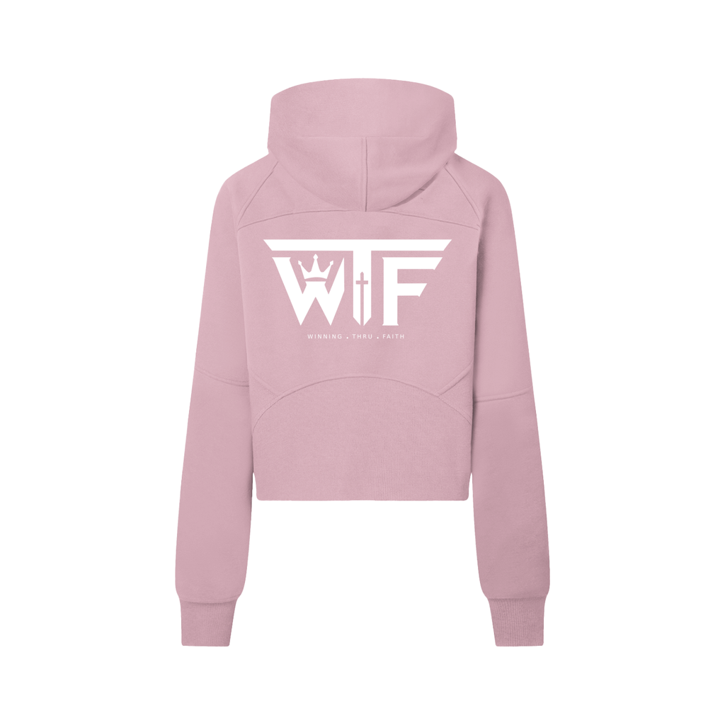 Winning Thru Faith Women’s Cropped Half-Zip Hoodie, product view 8