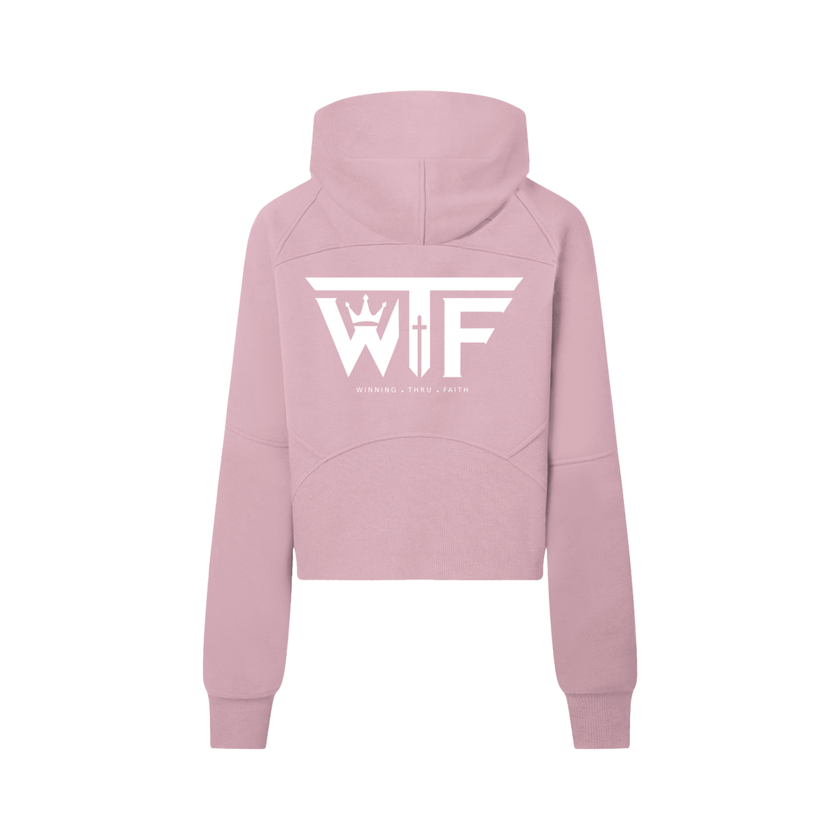 Winning Thru Faith Women’s Cropped Half-Zip Hoodie, product view 8